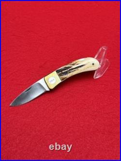 Jimmy Lile No Dot Small Lockback Knife with Staghorn Grips
