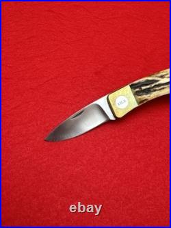 Jimmy Lile No Dot Small Lockback Knife with Staghorn Grips