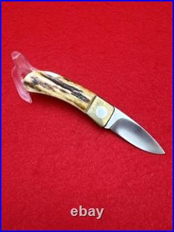 Jimmy Lile No Dot Small Lockback Knife with Staghorn Grips