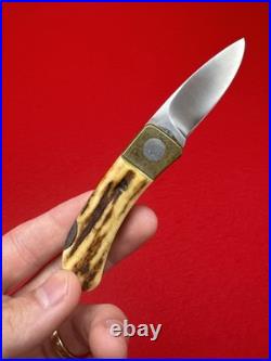 Jimmy Lile No Dot Small Lockback Knife with Staghorn Grips