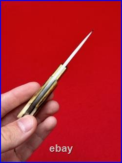 Jimmy Lile No Dot Small Lockback Knife with Staghorn Grips