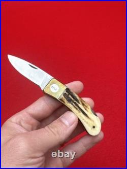 Jimmy Lile No Dot Small Lockback Knife with Staghorn Grips