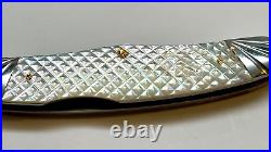 Joel Chamblin Swell Center Congress Custom Knife with Checkered Mother of Pearl