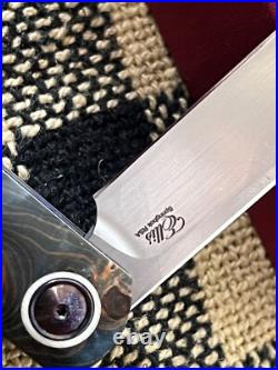 Johan Ellis Custom Knives Ingwe White Storm Carbon Fiber Japanese Rwl 34 Knife