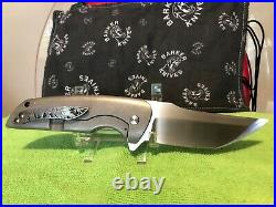 John Barker Custom Hokkaido flipper withPedro Villarrubia engraving folding knife