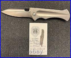 John Gray Knives Bloodshark folding knife Nitro V barked Titanium