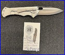 John Gray Knives Bloodshark folding knife Nitro V barked Titanium