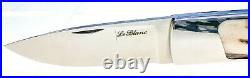 John LeBlanc Custom Handmade Folding Knife With Stag Inserts