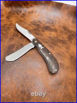 John Lloyd Saddle Horn Trapper Micarta Custom Slipjoint