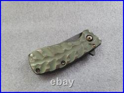 Jon Graham Knives Chubby Stubby Rhino, Fully Milled, Green/Bronze Ti, Tail Clip
