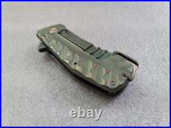 Jon Graham Knives Chubby Stubby Rhino, Fully Milled, Green/Bronze Ti, Tail Clip