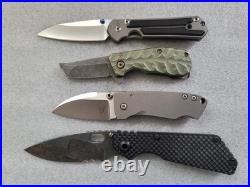 Jon Graham Knives Chubby Stubby Rhino, Fully Milled, Green/Bronze Ti, Tail Clip