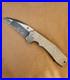 Jon Graham Knives Custom SS3 Razel MidTech Flipper Folder Titanium with Damascus