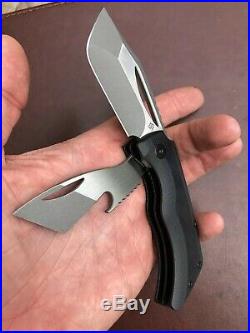 Justin Koch Tools KTC-2 Pocket Knife Prybar Bottle Opener 2 Blades Satin Flats
