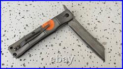 KATSU Pocket Knife Razor Sharp Handmade Japanese Damascus Steel Blade Tanto