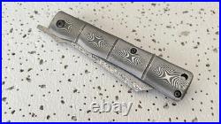 KATSU Pocket Knife Razor Sharp Handmade Japanese Damascus Steel Blade Tanto