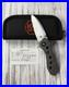 KC Gray Custom Knives Vesta AEB-L Dark Blasted Ti Speed Holes Zirc