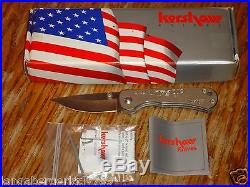 KERSHAW 1410 OREGON USA KNIFE TI-ATS-34 STARKEY RIDGE TITANIUM KNIFE USA BOX ++