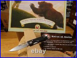 KNIVES OF ALASKA ONYX FOLDER 3.90 CLOSED POCKET KNIFE WithCLIP 796FG S30V BLADE L