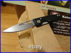 KNIVES OF ALASKA ONYX FOLDER 3.90 CLOSED POCKET KNIFE WithCLIP 796FG S30V BLADE L