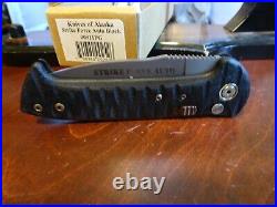 KNIVES OF ALASKA STRIKE FORCE FOLDER 4.650 CLOSED POCKET KNIFE WithCLIP D2 BLADE