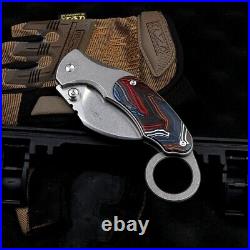 Karambit Claw Folding Knife Pocket Hunting Survival Tactical D2 Steel Titanium S