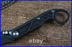 Karambit Claw Folding Knife Pocket Hunting Wild Survival D2 Steel Titanium Black