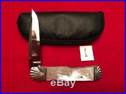 Ken Steigerwalt Custom Lock Back Folder Mother Of Pearl Handle Knife Knives
