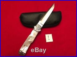 Ken Steigerwalt Custom Lock Back Folder Mother Of Pearl Handle Knife Knives