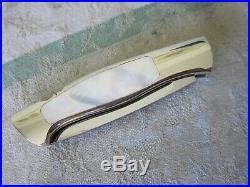 Ken Steigerwalt mother of pearl / mirror polished custom Folding knife