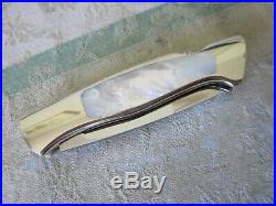 Ken Steigerwalt mother of pearl / mirror polished custom Folding knife