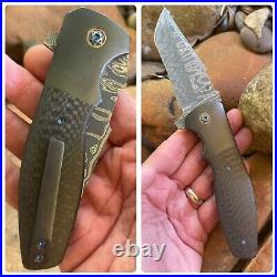 Kirby Lambert Custom Knives Augustus Flipper Pocket Knife Fully Dressed