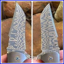 Kirby Lambert Custom Knives Augustus Flipper Pocket Knife Fully Dressed