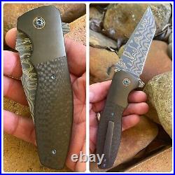 Kirby Lambert Custom Knives Augustus Flipper Pocket Knife Fully Dressed