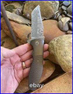 Kirby Lambert Custom Knives Augustus Flipper Pocket Knife Fully Dressed