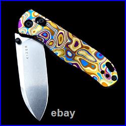 Kizer Azo Drop Bear Ki3619A3 Clutch Lock Knife Titanium (3) Flo Evo Bronze pttn Kizer Azo Drop Bear Ki3619A3 Clutch Lock Knife Titanium (3) Flo Evo Bronze pttn