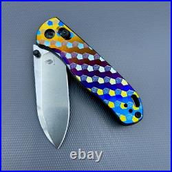 Kizer Azo Drop Bear Ki3619A3 Clutch Lock Knife Titanium (3 Stonewash) Custom