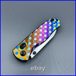 Kizer Azo Drop Bear Ki3619A3 Clutch Lock Knife Titanium (3 Stonewash) Custom