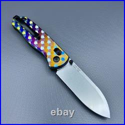 Kizer Azo Drop Bear Ki3619A3 Clutch Lock Knife Titanium (3 Stonewash) Custom