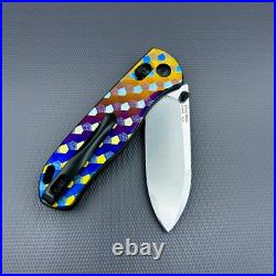 Kizer Azo Drop Bear Ki3619A3 Clutch Lock Knife Titanium (3 Stonewash) Custom