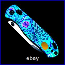 Kizer Azo Drop Bear Ki3619A3 Clutch Lock Knife Titanium (3 Stonewash) KOI