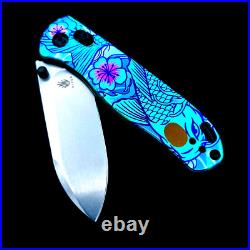Kizer Azo Drop Bear Ki3619A3 Clutch Lock Knife Titanium (3 Stonewash) KOI