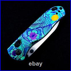Kizer Azo Drop Bear Ki3619A3 Clutch Lock Knife Titanium (3 Stonewash) KOI