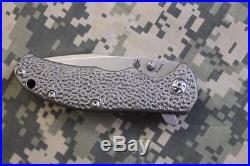 Kizer Ki3401T Seppia Flipper Folding Knife Textured Titanium Scales S35VN Blade