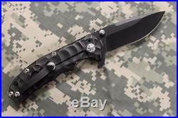 Kizer Ki401D1 Flipper Knife Black Stonewash Titanium Handle Scales & S35VN Blade