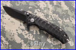 Kizer Ki401D1 Flipper Knife Black Stonewash Titanium Handle Scales & S35VN Blade