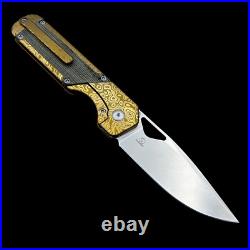 Kizer Militaw Ki3634A1 Framelock Knife Titanium S35VN (3 Stonewash) Custom