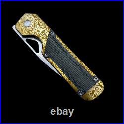 Kizer Militaw Ki3634A1 Framelock Knife Titanium S35VN (3 Stonewash) Custom