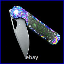 Kizer Mini Militaw Ki3634SA2 Framelock Knife Titanium S35VN (3 S. Wash) Custom