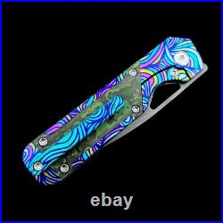 Kizer Mini Militaw Ki3634SA2 Framelock Knife Titanium S35VN (3 S. Wash) Custom